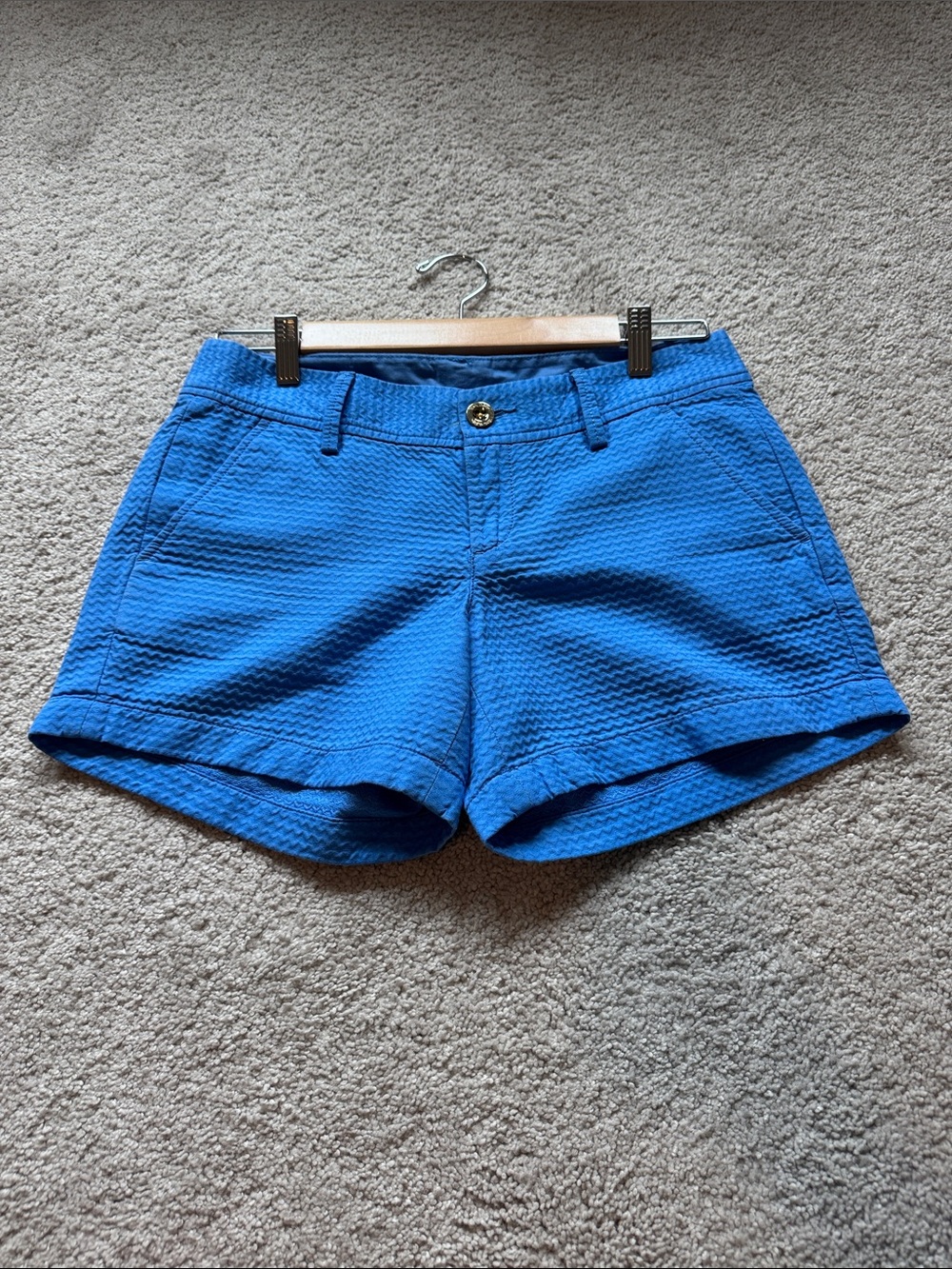 Lilly Pulitzer Electric Blue Textured Shorts
